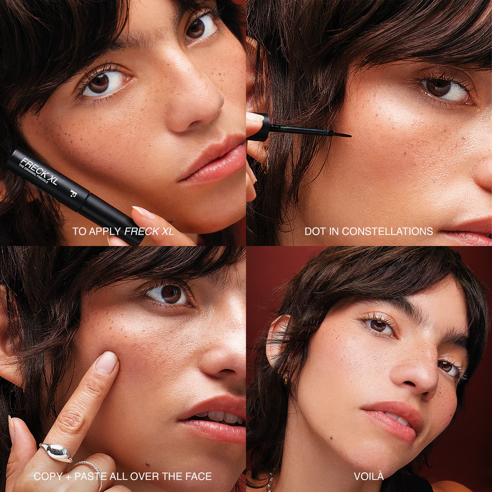 Freck The Original Natural Freckle Pen & Highlighter – Vegan, Cruelty-Free Freckle Makeup for Sun-Kissed Look | Perfect for Everyday Glam & No-Makeup Makeup Looks