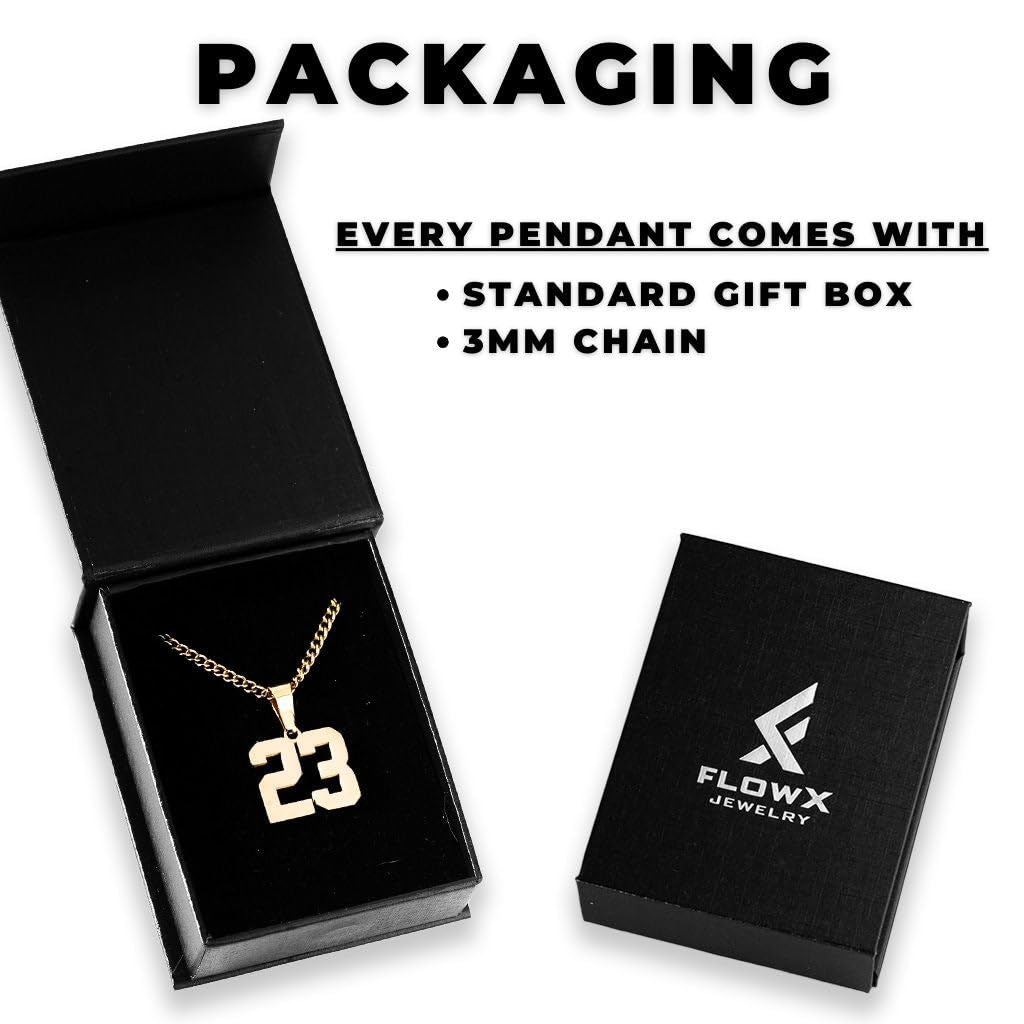 Custom Jersey Number Necklace 00-99 - Personalized Baseball, Football & Softball Jewelry - Perfect Senior Gifts & Sports Fan Accessories for Games, Graduation & Team Spirit