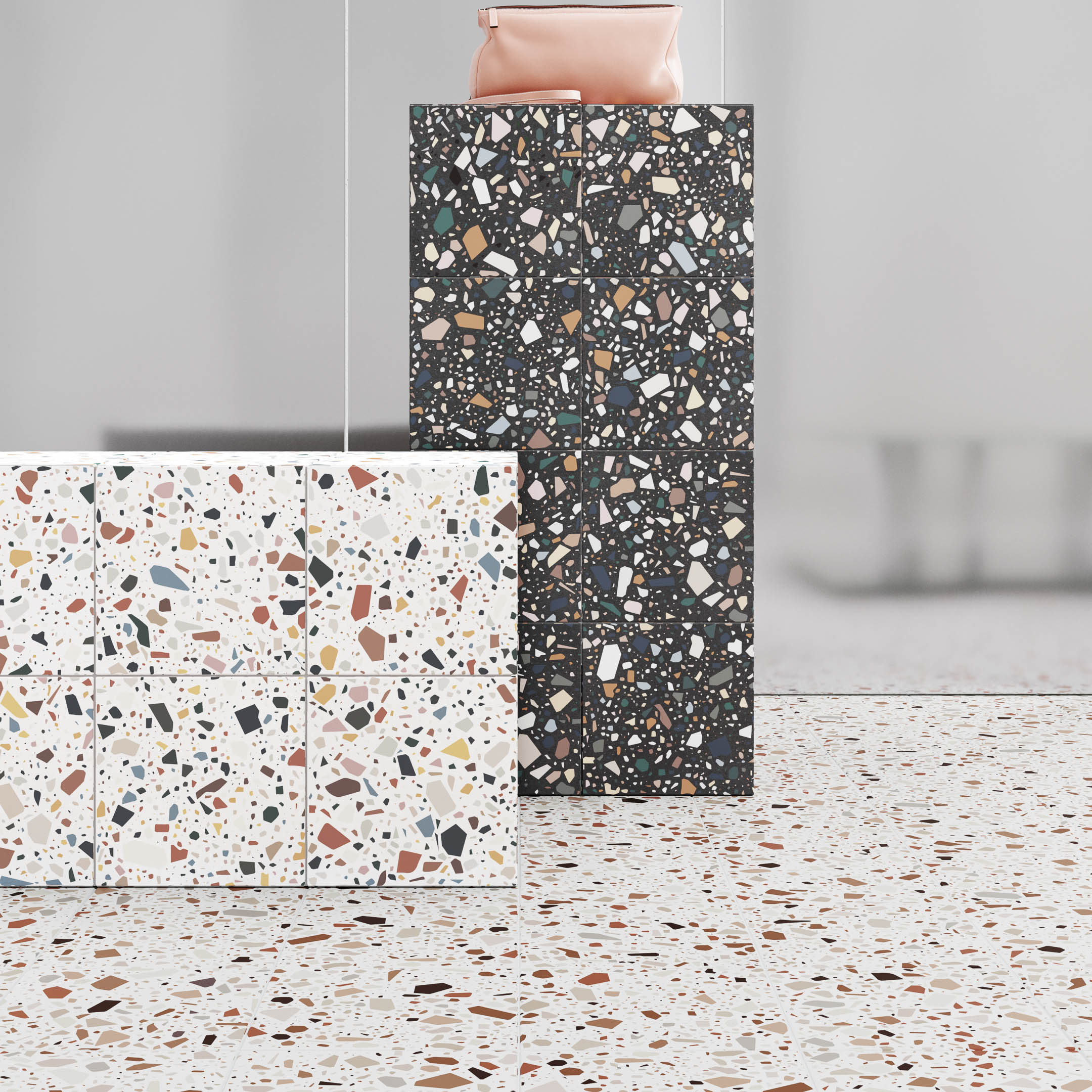 Stylish Confetti Terrazzo Porcelain Tile | Durable & Waterproof Flooring for Kitchen, Bathroom & Outdoor Patio | Orange County