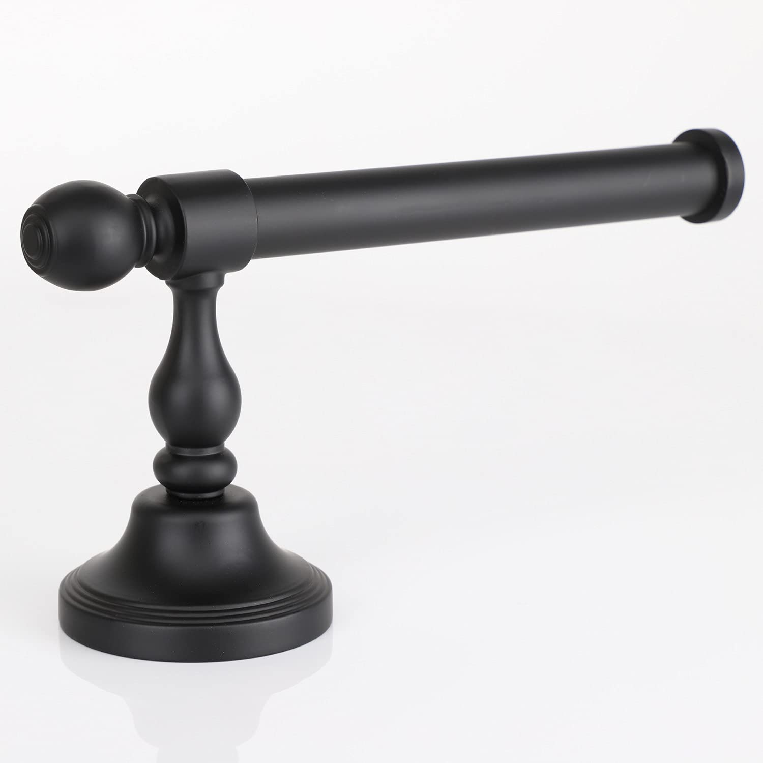 Matte Black Toilet Paper Holder Wall Mounted - 8 Inch SUS304 Stainless Steel Bathroom Tissue Roll Dispenser with Adhesive Mounting - Perfect for Bathroom, Washroom & Kitchen Organization