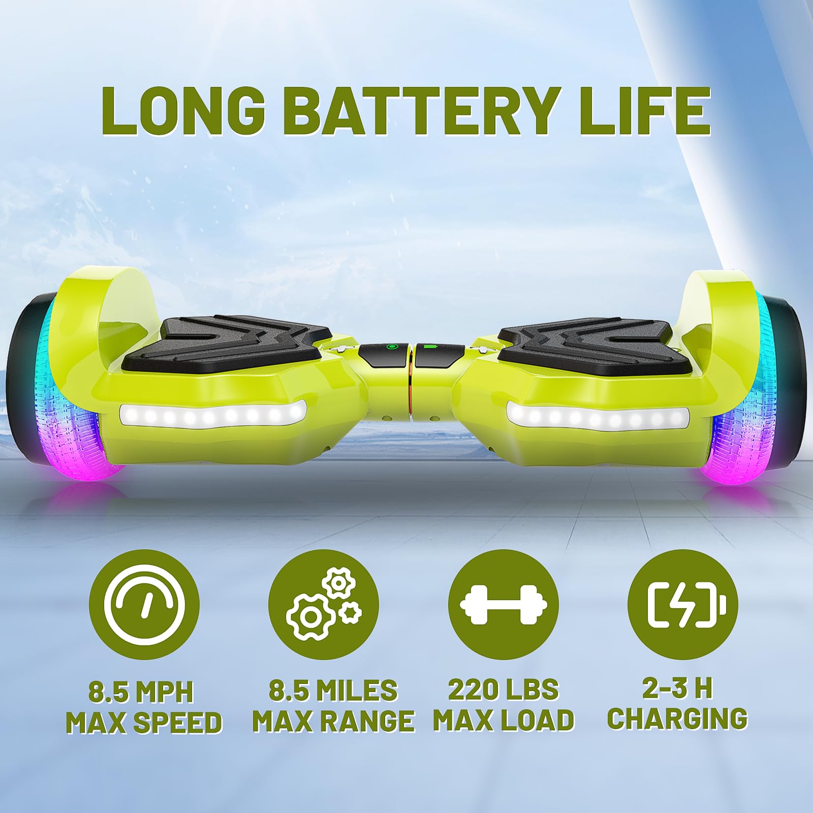 SIMATE Electric Scooter with LED Light-Up Wheels, Bluetooth Speaker & App Control - 250W Dual Motor, 8.5mph Speed & 8.5 Mile Range - Perfect for Commuting, Urban Travel & Fun Rides for Kids & Adults