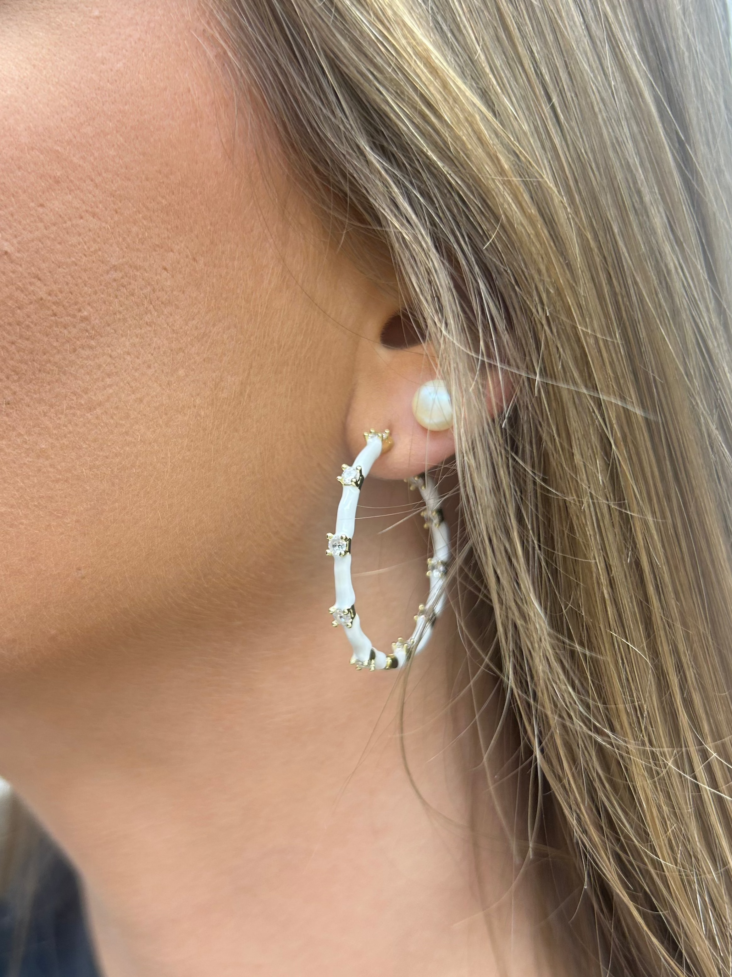 Kiki And Livy Enamel Hoop Earrings for Women - Trendy Gold & Silver Dangle Earrings - Perfect for Everyday Wear, Parties & Gifts