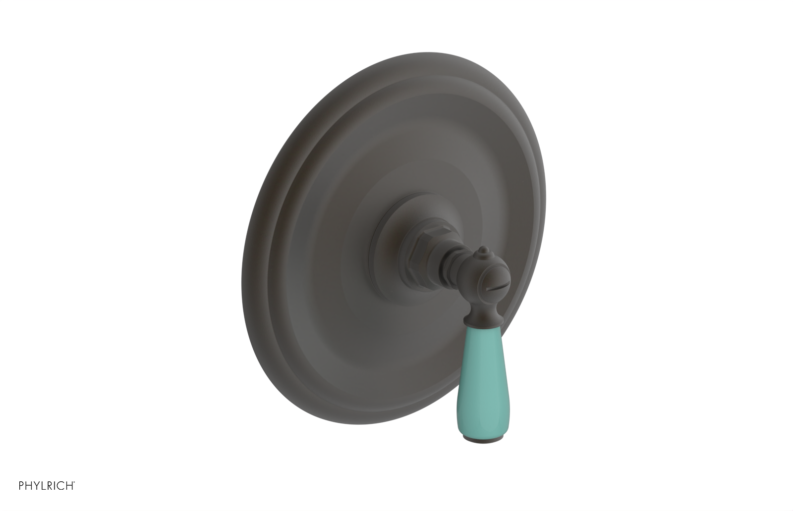 Jamestown Thermostatic Shower Trim Kit with Lever Handle & Turquoise Accents - 4-735 Model - Perfect for Modern Bathroom Renovations and Spa-Like Shower Experiences