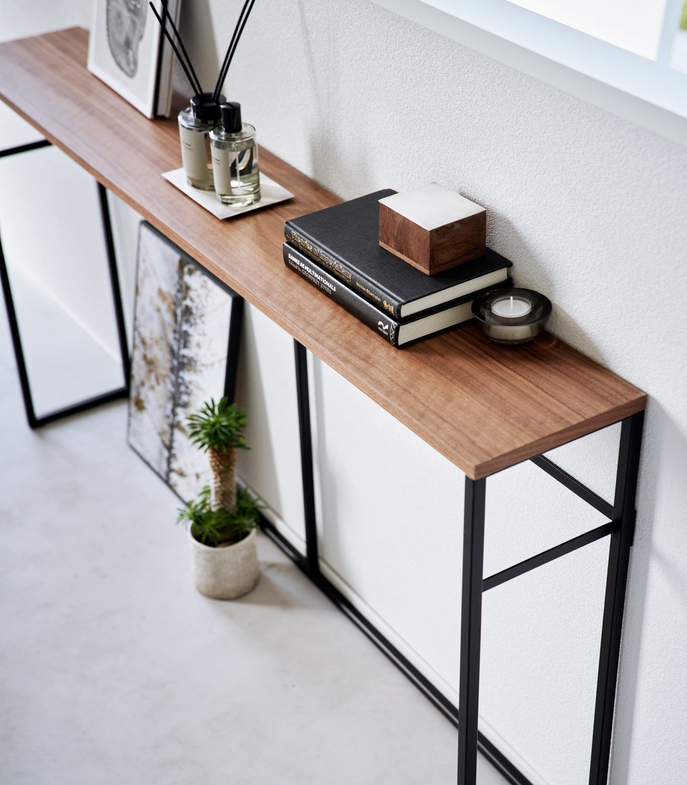 Modern Long Console Table - 2 Stylish Designs with Sturdy Steel Frame | Perfect for Entryway, Living Room & Hallway Decor