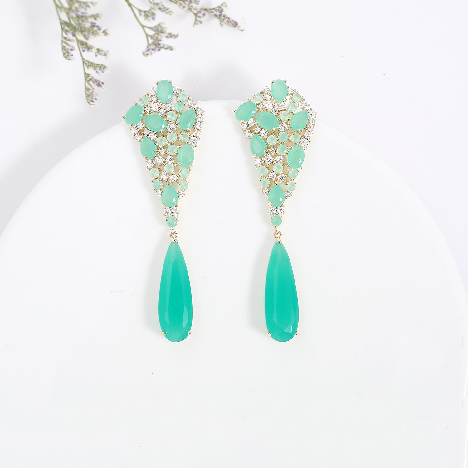 Elegant Cubic Zirconia Drop Earrings for Women - Perfect Wedding & Bridal Jewelry Gift - Dangle Earrings for Bride, Party & Special Occasions CE10911
