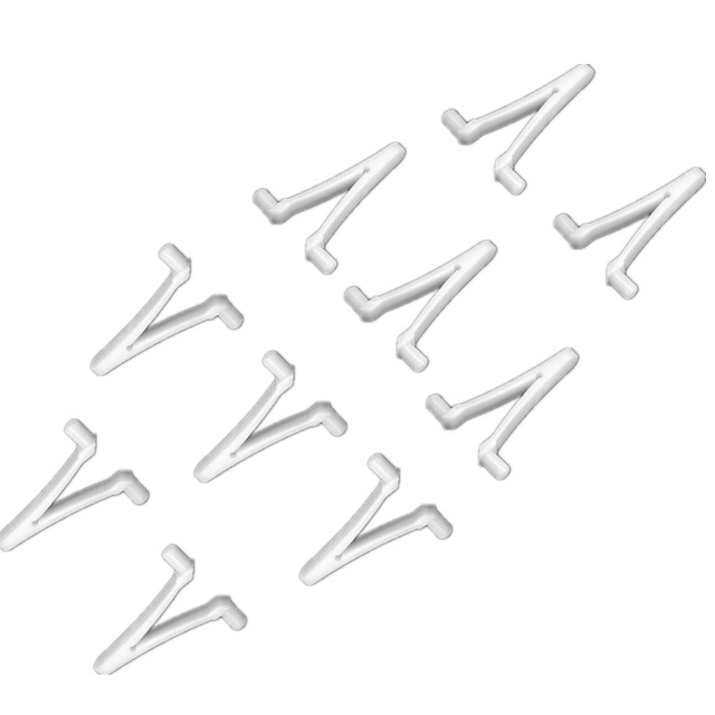 10-Piece Butterfly V-Clip Pool Pole Attachments - Compatible with Swimming Pool Leaf Rakes & Cleaning Tools - Perfect for Pool Maintenance & Backyard Cleaning