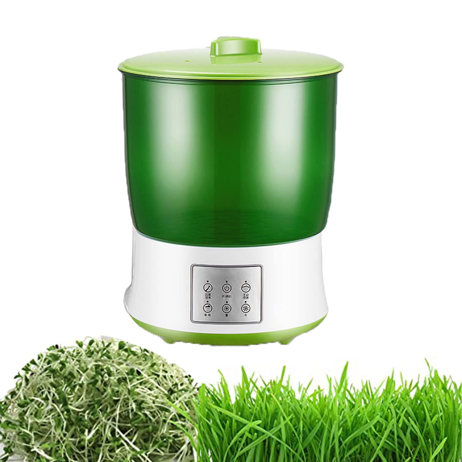 Automatic Bean Sprout Maker Machine - 2 Layer Sprouter for Home Use with Water Storage Pressure Plate | Grow Fresh Bean Sprouts, Alfalfa, Wheatgrass & More | Perfect for Healthy Eating, Vegan Diets & Organic Gardening