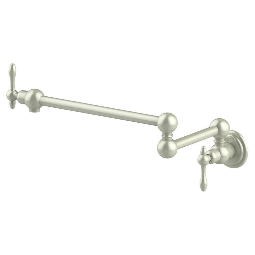 ZLINE Rembrandt Pot Filler Faucet - Brushed Nickel Finish (REM FPF BN) - Perfect for Kitchen Sink, Stove & Cooking Area Installation