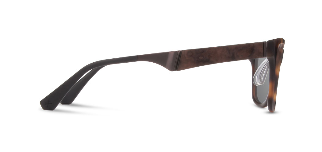 Shwood Canby ACTV Sunglasses - Matte Brindle/Elm Frame with Grey Polarized Lenses - UV Protection for Outdoor Sports & Driving