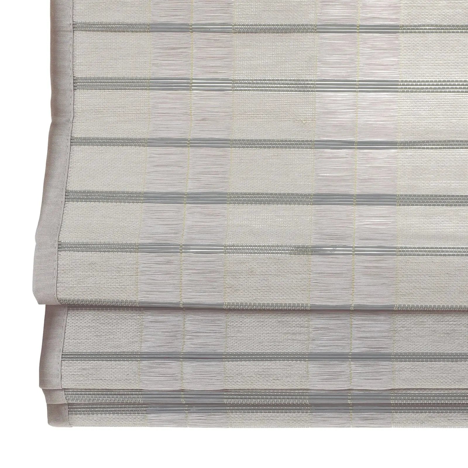 Natural Bamboo Woven Window Shade - Dove Grey Color | Eco-Friendly Paper Blinds for Living Room, Bedroom & Office Privacy
