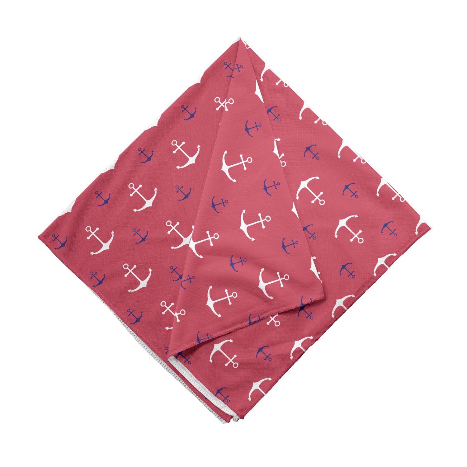 Ambesonne Anchor Bandana - Symmetric Nautical Design Unisex Head Scarf & Neck Tie for Men Women | Perfect for Beach, Boating, Fishing & Outdoor Activities