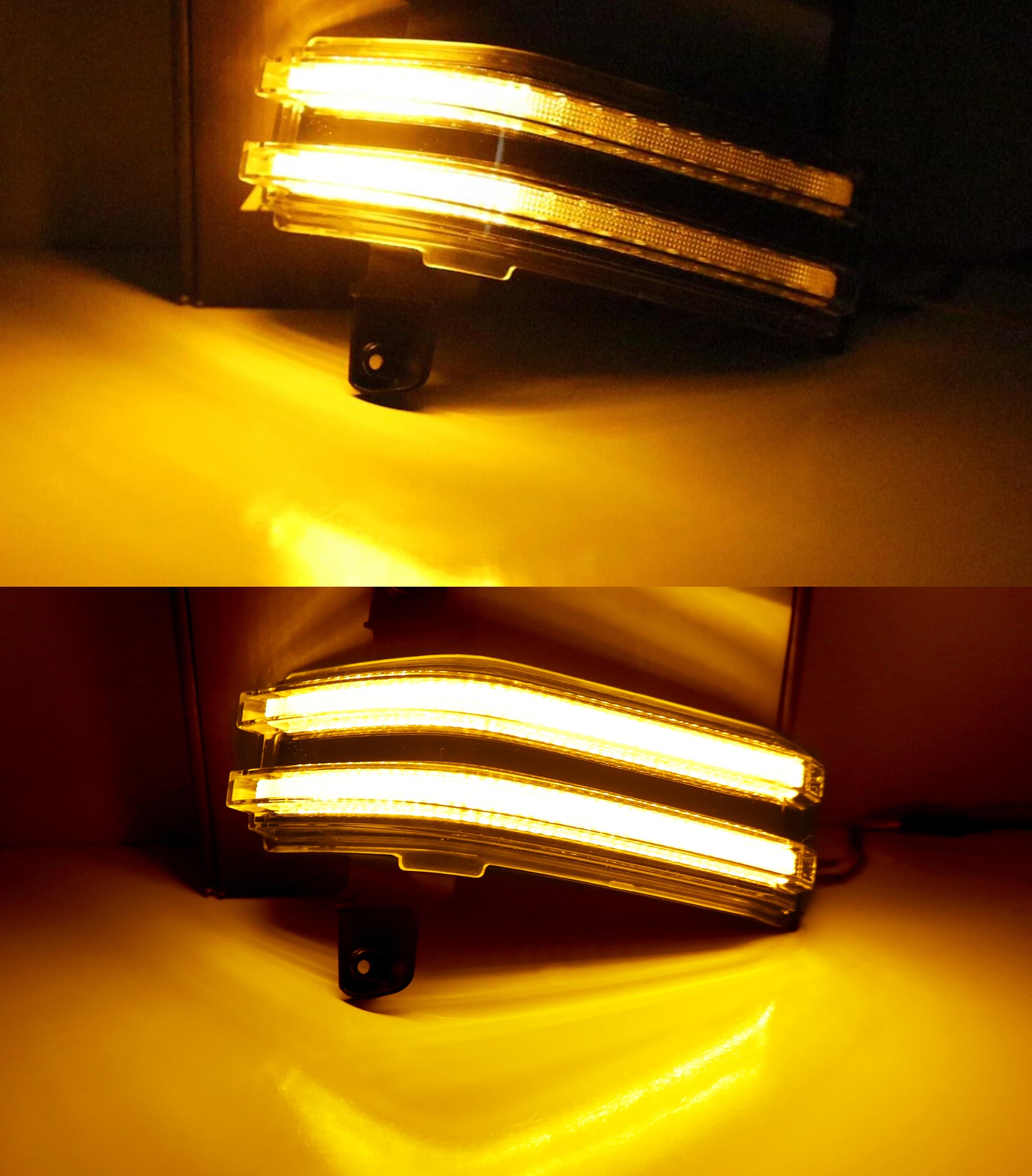 Clear Amber Sequential LED Turn Signal Side Mirror Lamps for 2015-2019 Chevy Silverado & GMC Sierra 2500/3500 HD - Enhanced Safety & Style for Night Driving & Towing
