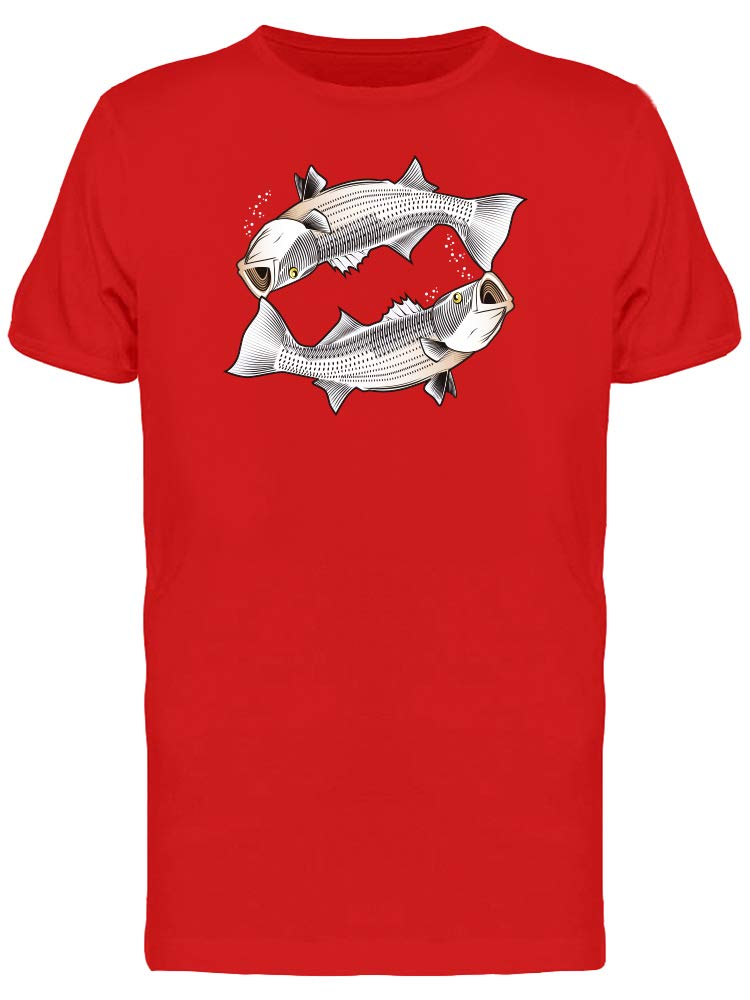 Men's Twin Striped Bass T-Shirt - Soft Cotton Casual Tee for Everyday Wear, Street Style & Outdoor Activities
