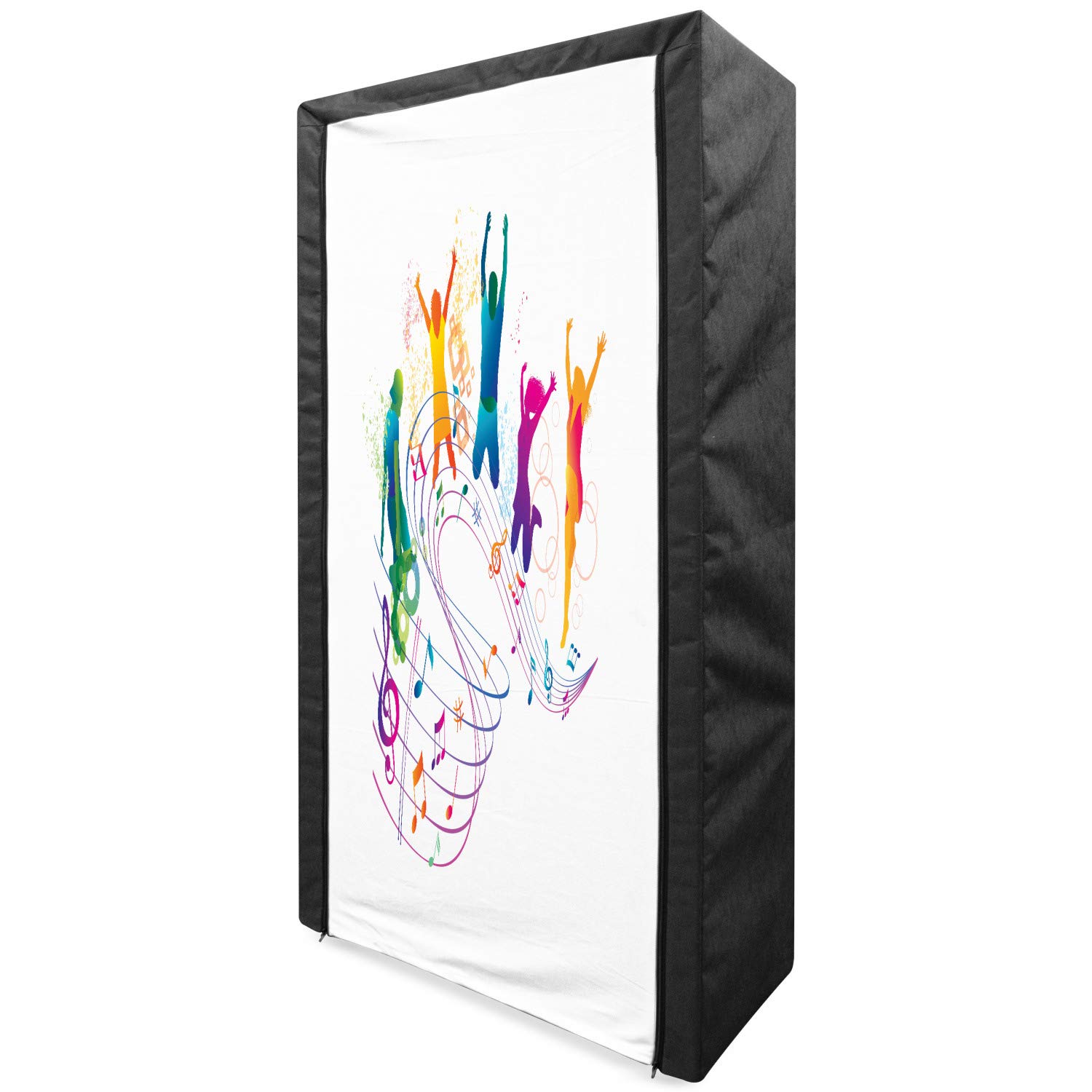 Ambesonne Portable Fabric Wardrobe for Teens & Kids - 33.5