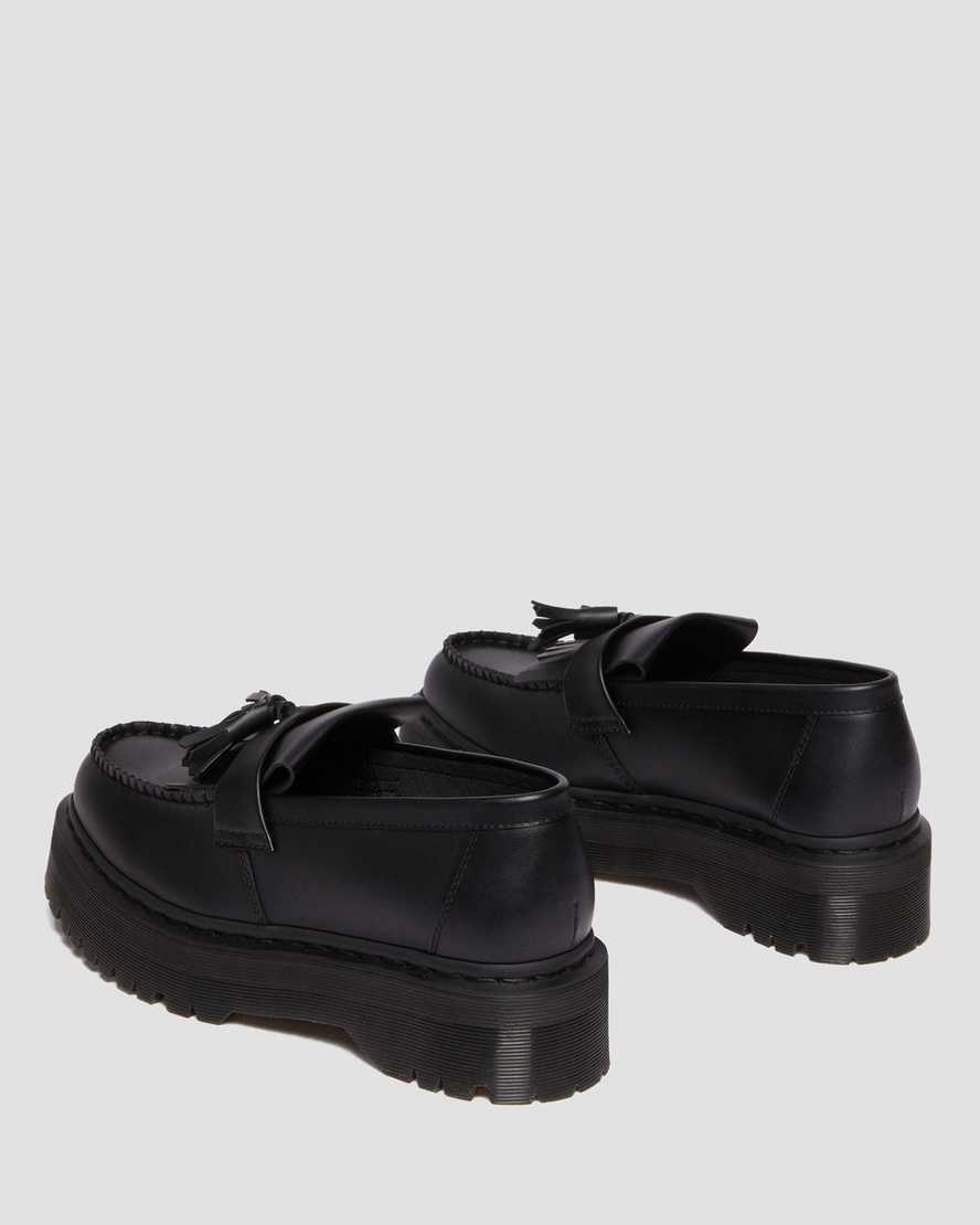 Dr. Martens Vegan Adrian Quad Platform Loafer Shoes for Women - Comfortable & Stylish Vegan Leather Slip-Ons for Work, Casual Outfits & Streetwear Fashion
