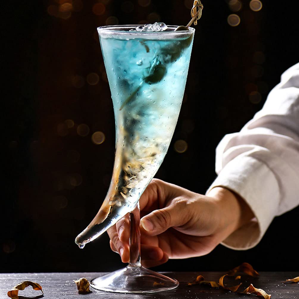 DOITOOL Moon-Shaped Cocktail Glasses - Set of 4 Creative Drinking Cups for Juice, Cocktails & Wine - Elegant Barware for Home Parties, Wedding Receptions & Romantic Date Nights