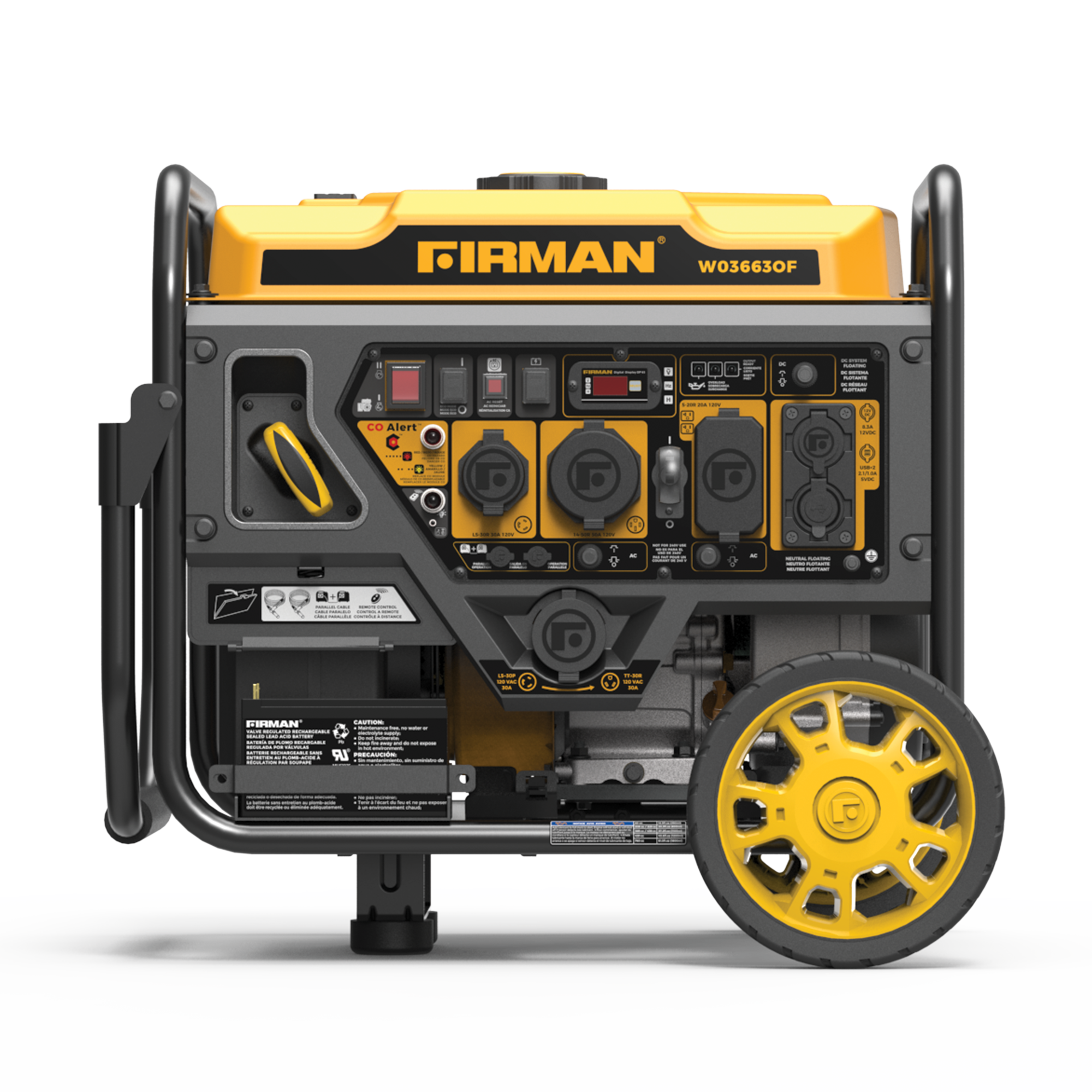 4500W Portable Inverter Generator with Remote Start & CO Alert - Quiet, Reliable Power for Camping, RV Trips & Emergency Backup
