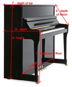 Custom Quilted Upright Piano Cover for Yamaha P660 (45