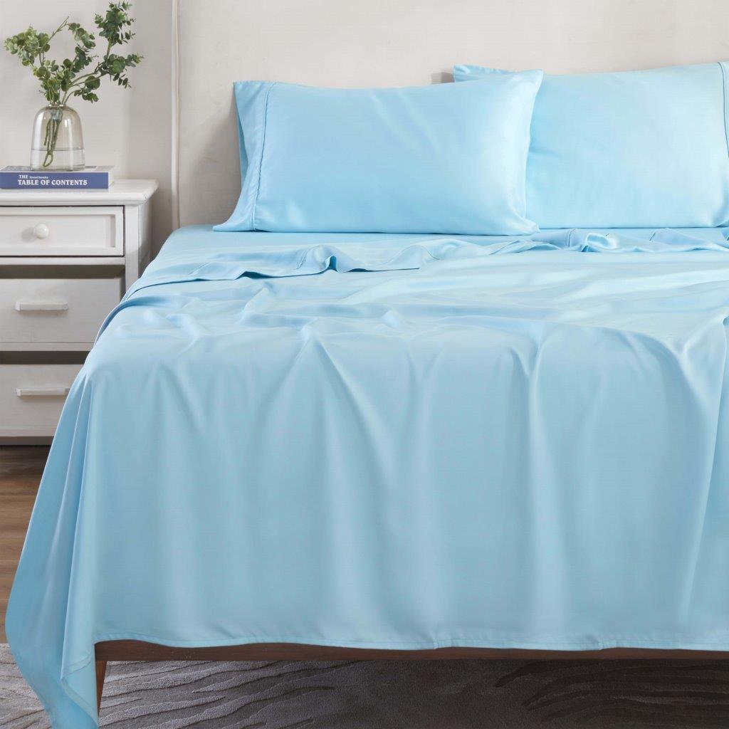 300 Thread Count Modal From Beechwood Extra Deep Pocket Sheet Set - Ultra Soft & Breathable Bedding for Queen/King Size Mattresses - Perfect for Luxury Hotels, Guest Rooms & Master Bedrooms