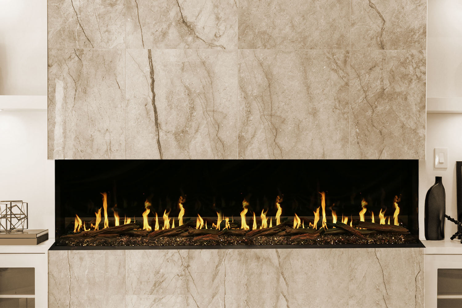 Modern Flames Orion Multi 100 Heliovision Virtual Multi-View Built-In Electric Fireplace - Perfect for Living Rooms, Bedrooms & Home Decor
