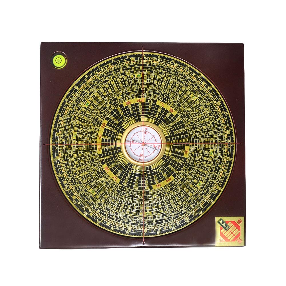 8 Inch Feng Shui Compass Luo Pan - Traditional Chinese Geomancy Tool with Free Red String Bracelet (J2352) - Perfect for Feng Shui Readings, Home Decoration & Spiritual Practices
