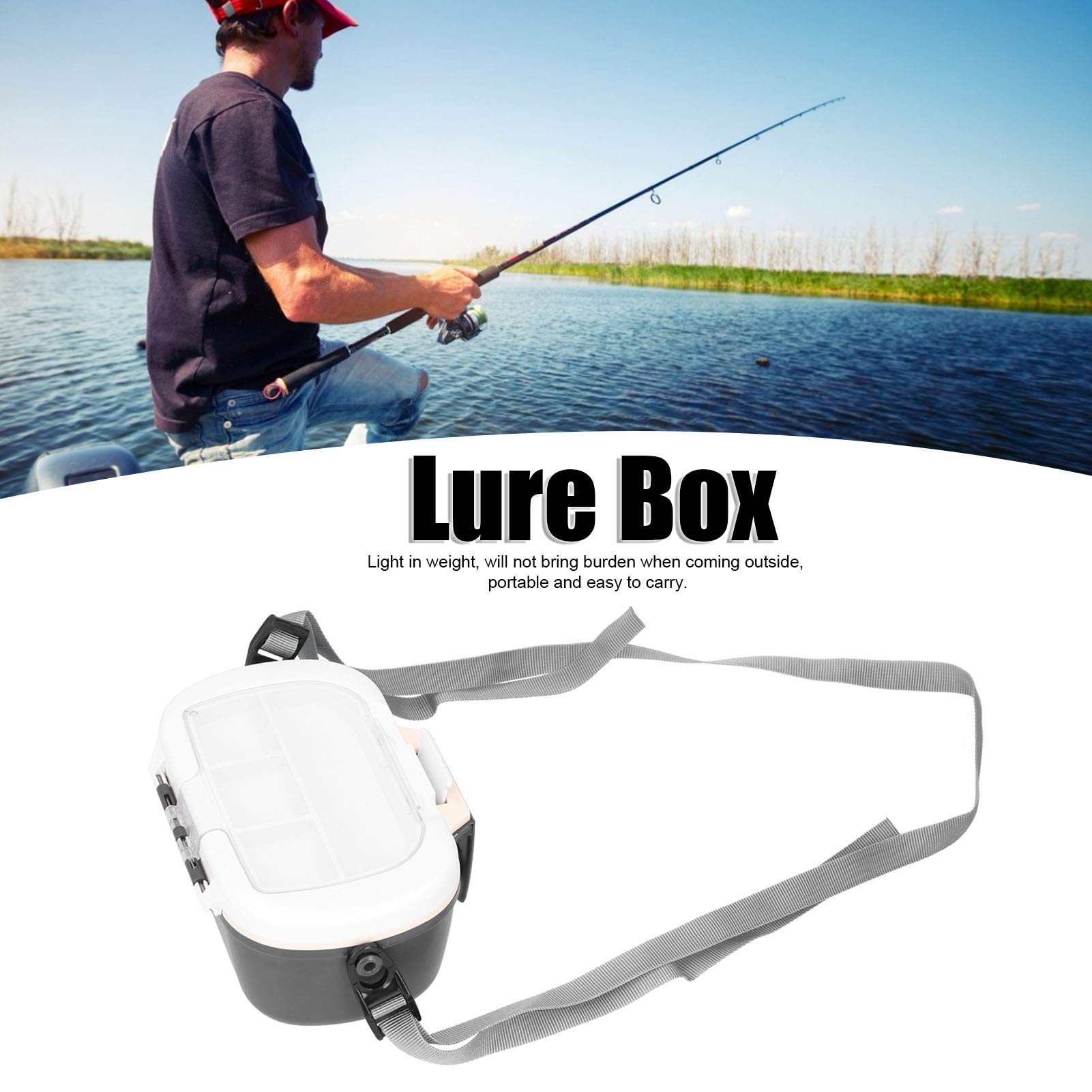 2-Pack Plastic Storage Organizer Boxes - Eco-Friendly Durable Fishing Tackle Organizer | Perfect for Fishing Gear, Craft Supplies & Home Organization