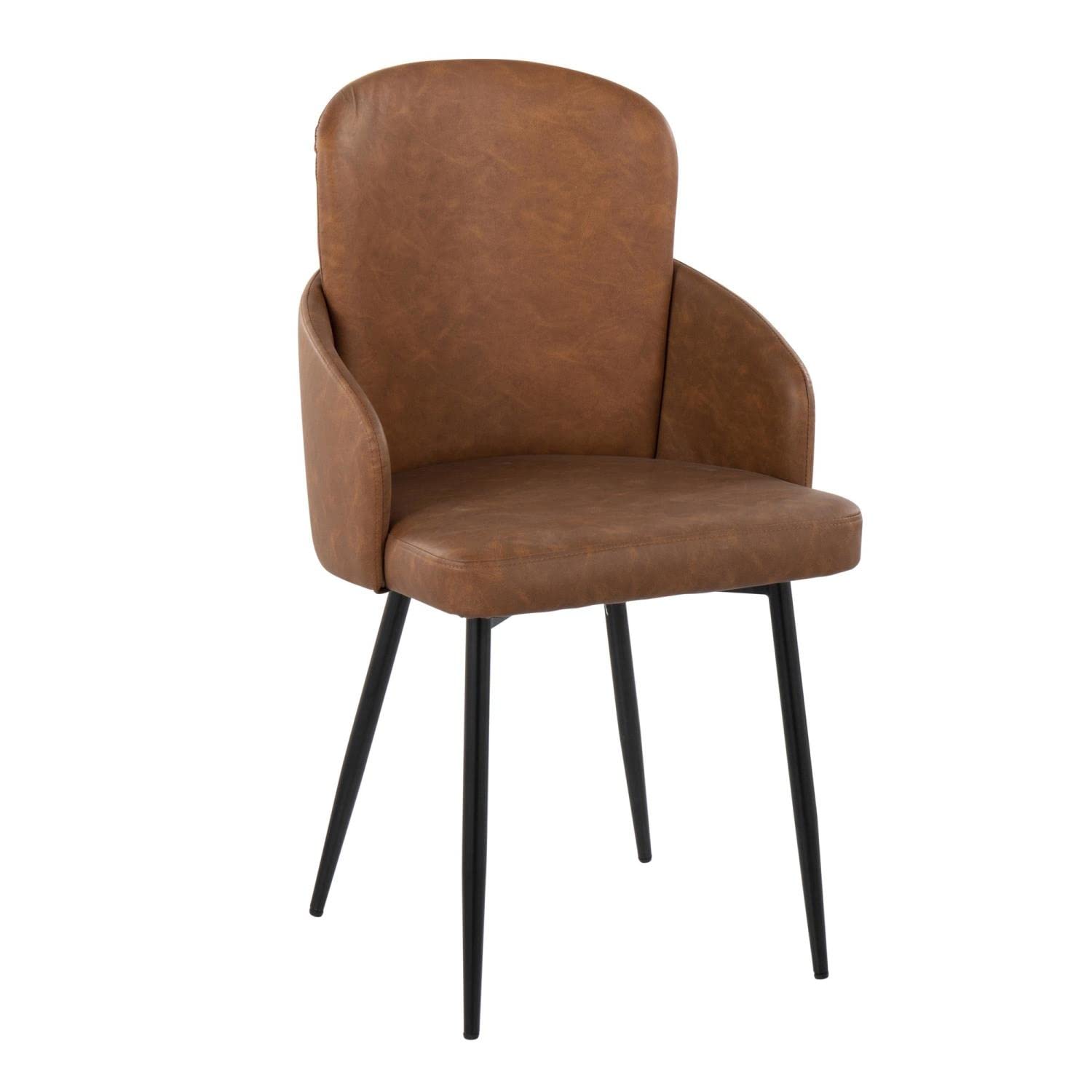 LumiSource Dahlia Upholstered Dining Chairs Set of 2 - Modern Kitchen Chairs for Dining Table | Perfect for Small Spaces, Breakfast Nooks & Contemporary Dining Rooms
