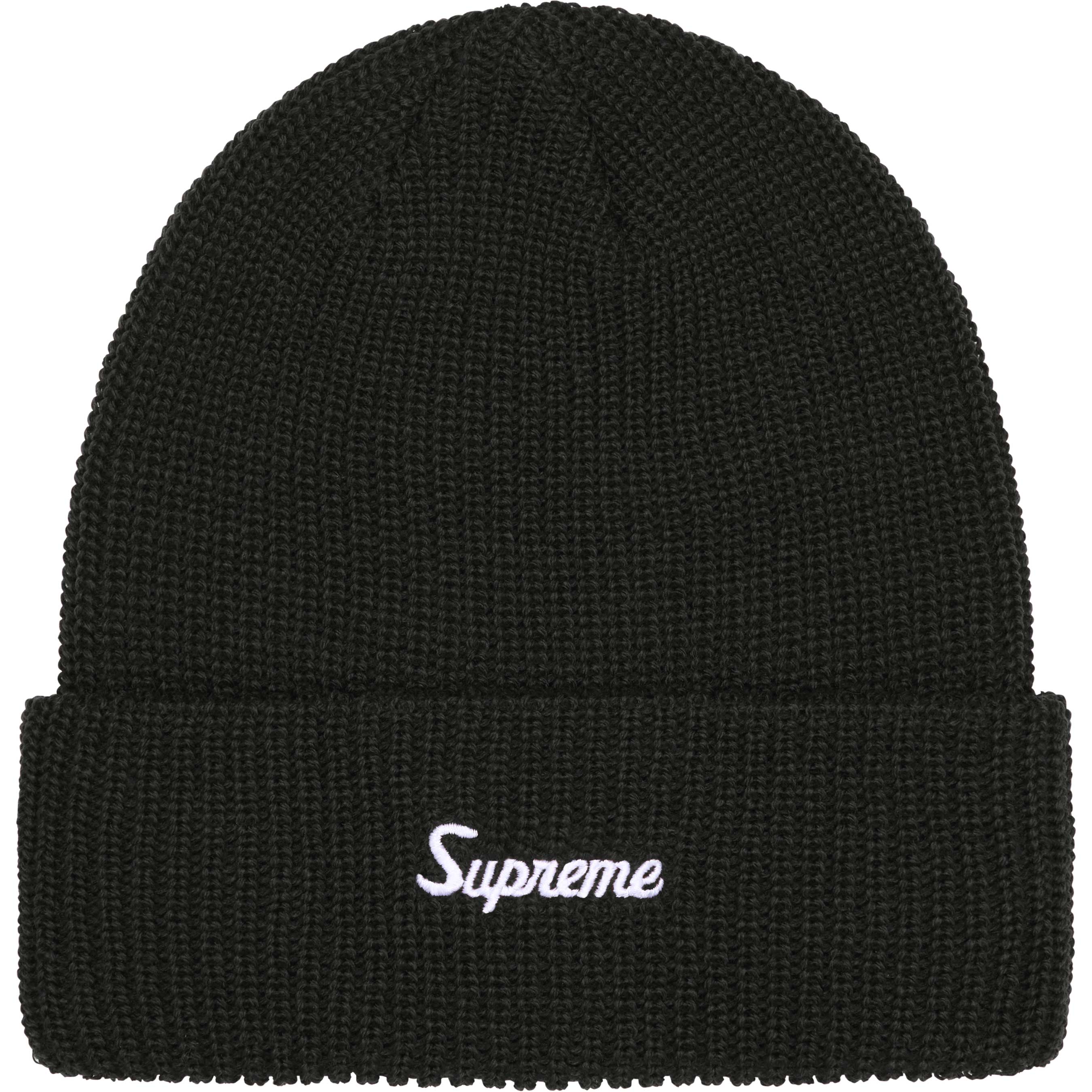 Supreme Loose Gauge Beanie for Men & Women - Soft Winter Knit Hat in Black - Perfect for Cold Weather, Outdoor Activities & Streetwear Fashion