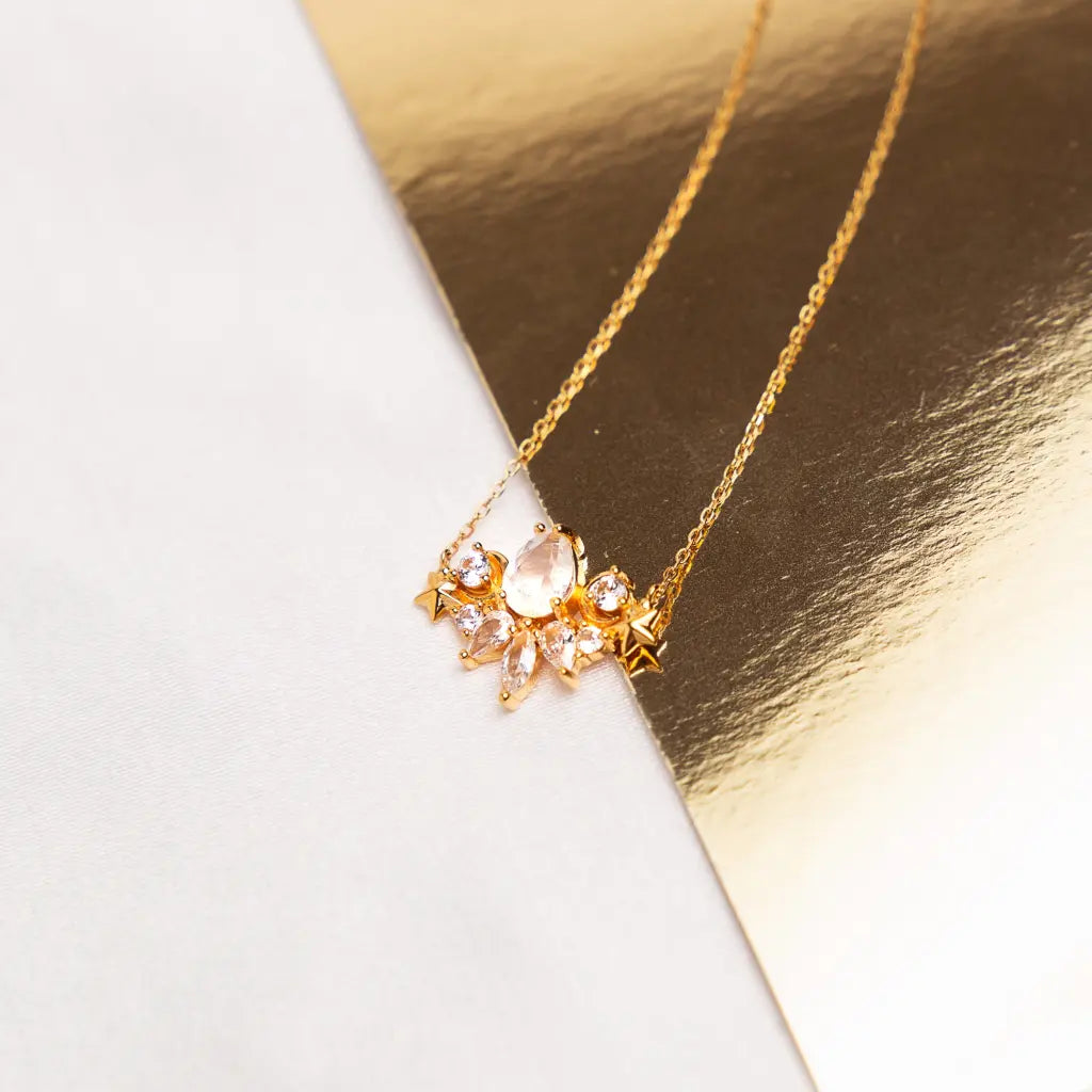 Chloe Necklace for Women - Elegant Gold Plated Pendant Jewelry Gift for Her | Perfect for Valentine's Day, Anniversary & Special Occasions