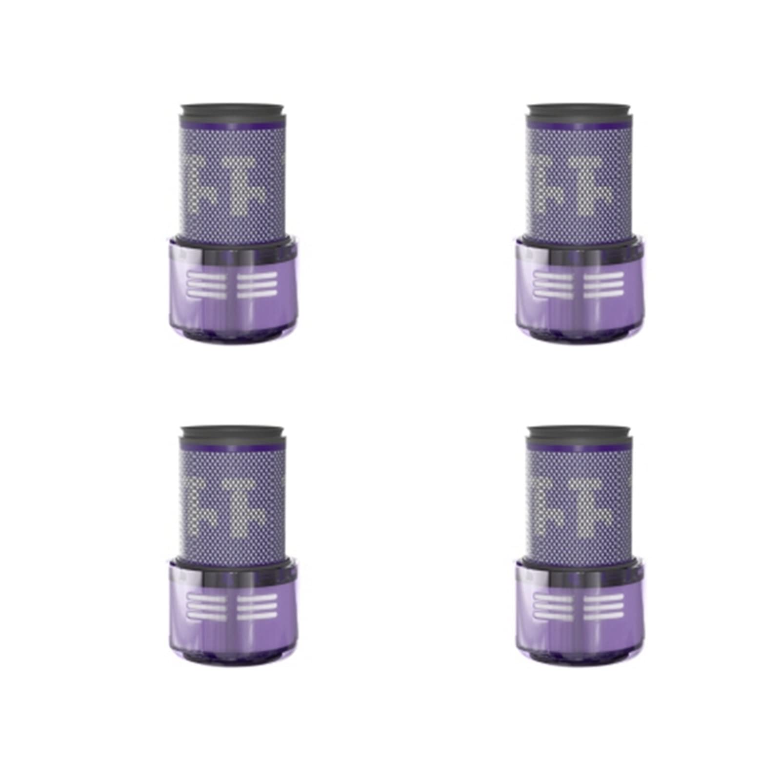 Dyson V12 Vacuum Cleaner Replacement HEPA Filters - 4 Pack Black Rear Filter Elements Compatible with Dyson V12 | Home Cleaning Accessories for Pet Hair, Dust & Allergen Removal