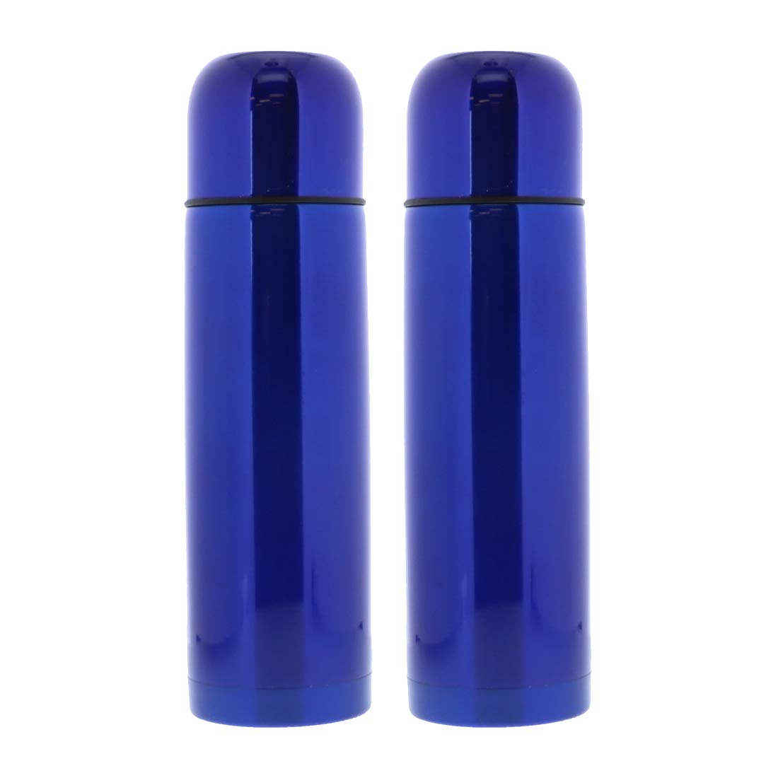Premium 18 oz Stainless Steel Vacuum Insulated Water Bottle with Lid & Cup - Set of 2, Leakproof & BPA-Free - Perfect for Hiking, Gym & Office - Blue