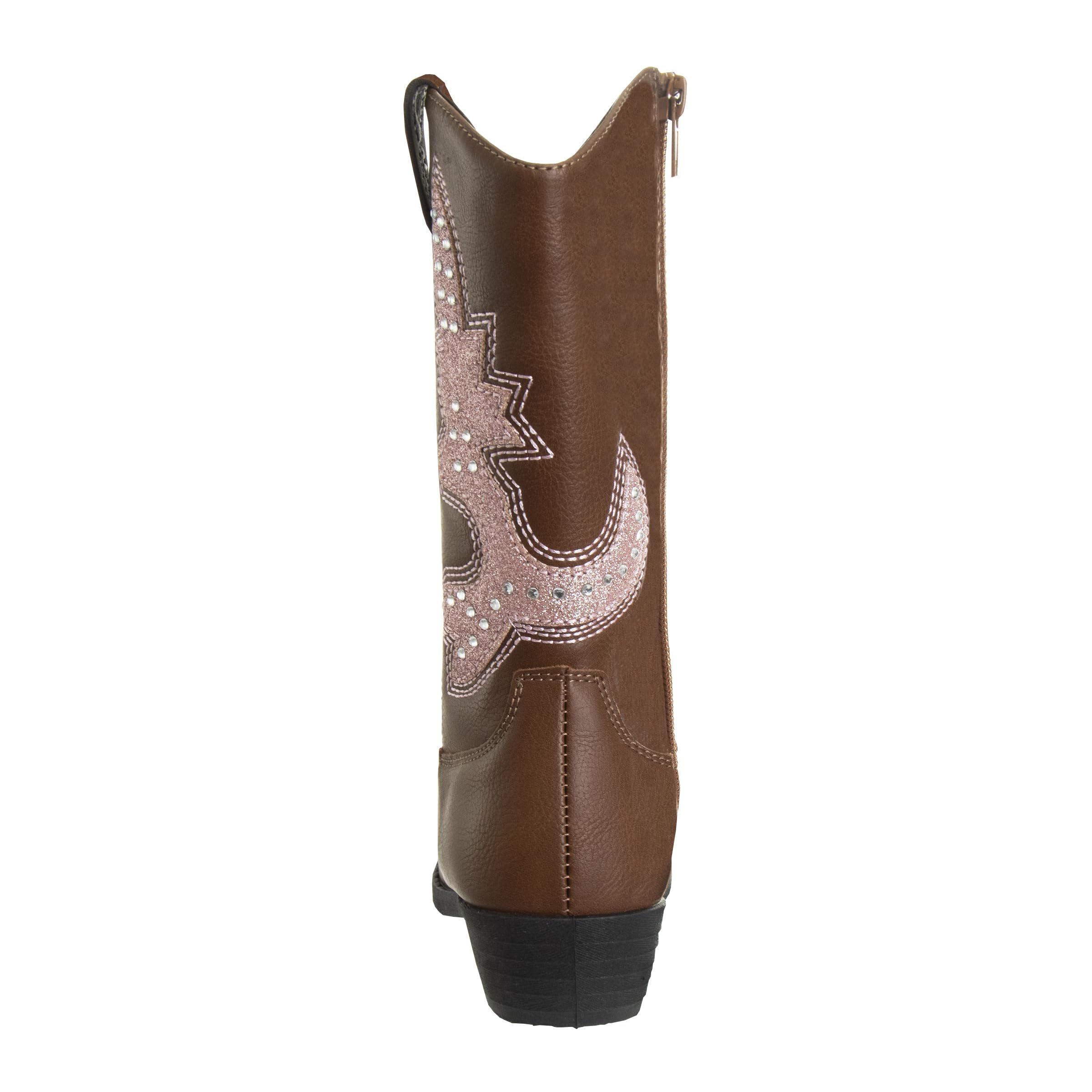 Girls Western Cowboy Boots for Toddlers & Kids - Comfortable Leather Cowgirl Booties with Non-Slip Sole | Perfect for Rodeo, Halloween Costume & Country Fashion