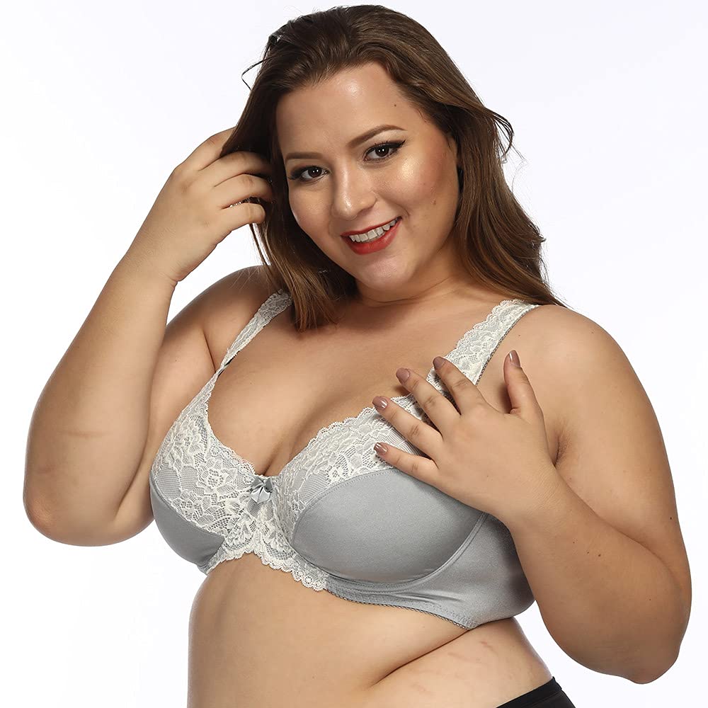Floral Lace Underwire Bras for Women - Non-Padded Full Figure Push Up Bralette with Lift Support | Perfect for Everyday Wear, Date Nights & Special Occasions