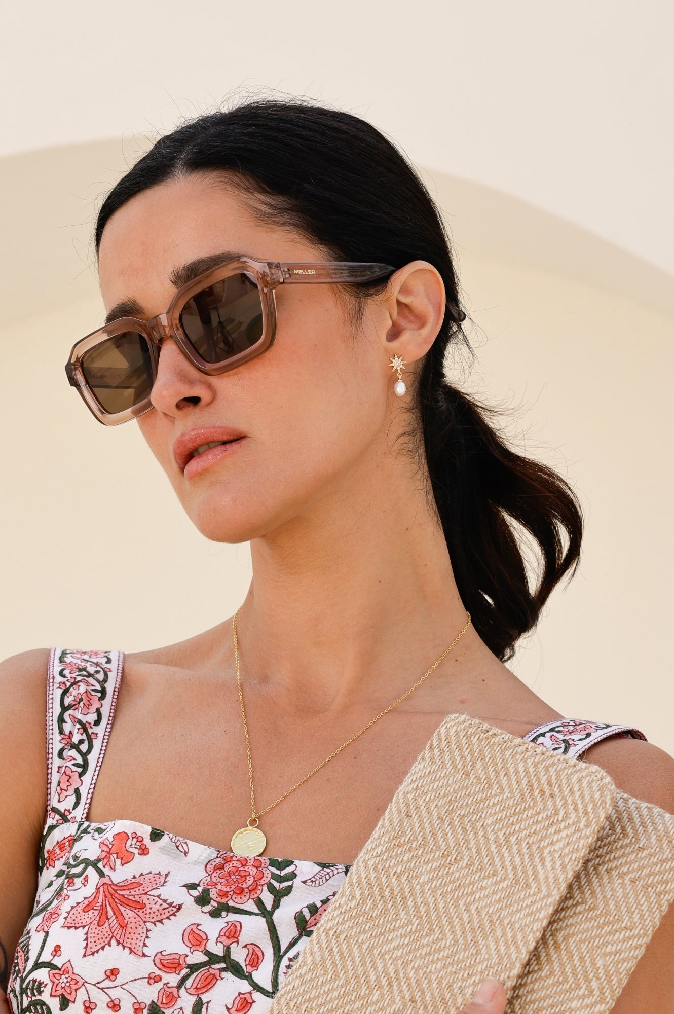 Misha Pearl and Gold Earrings for Women - Elegant Dangle Drop Earrings for Party, Wedding, and Everyday Wear