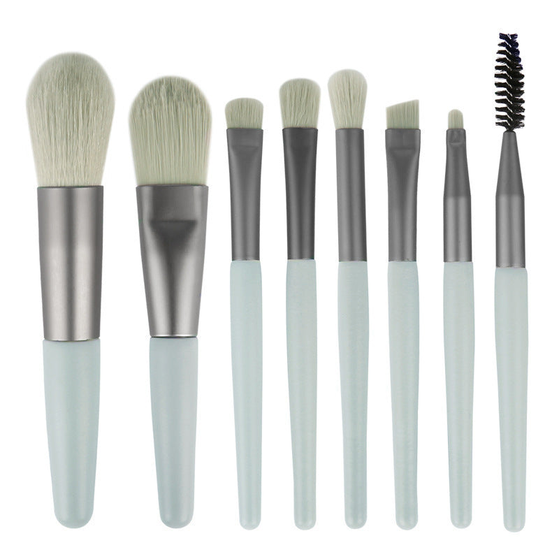 8-Piece Morandi Makeup Brush Set - Soft Synthetic Bristles for Foundation, Blending & Contouring - Perfect for Professional Makeup Artists & Beginners