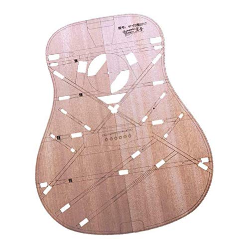 **41 Inch Wood D Barrel Guitar Body Template - 2.5mm Thickness Guitar Parts for DIY Luthier & Repair - Perfect for Acoustic Guitar Building & Customization**