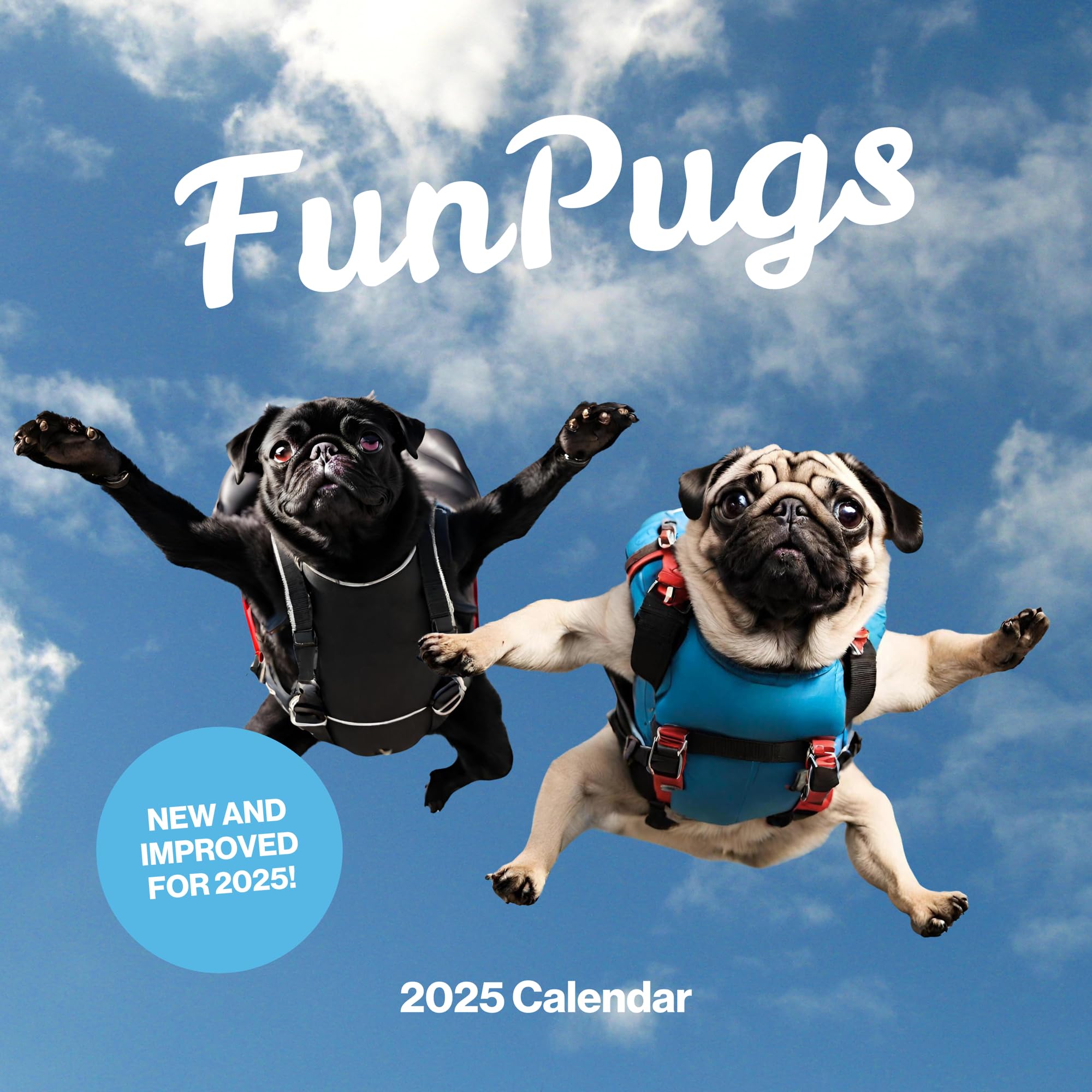 2025 Pug Wall Calendar - Large 12-Month Funny Dog Planner with Monthly Layout | Perfect for Home, Office & Gift for Pug Lovers