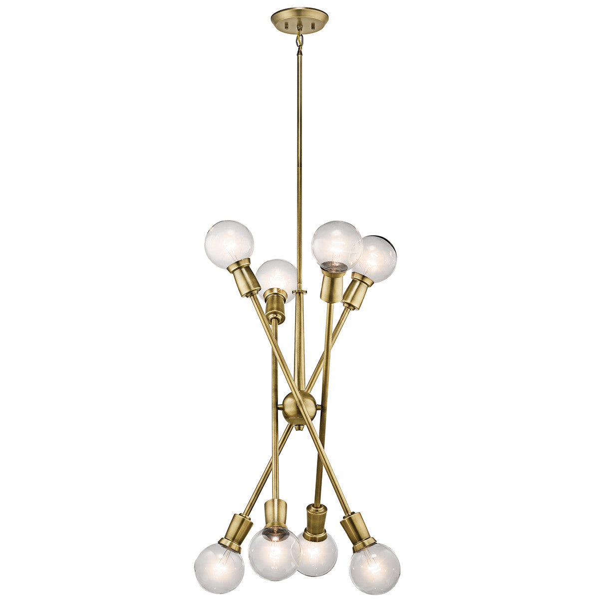 Callaway Sputnik Modern LED Chandelier - 8-Light Mid Century Ceiling Fixture for Dining Room, Living Room, Bedroom - Dimmable Gold Finish Industrial Pendant Lighting for Home Decor