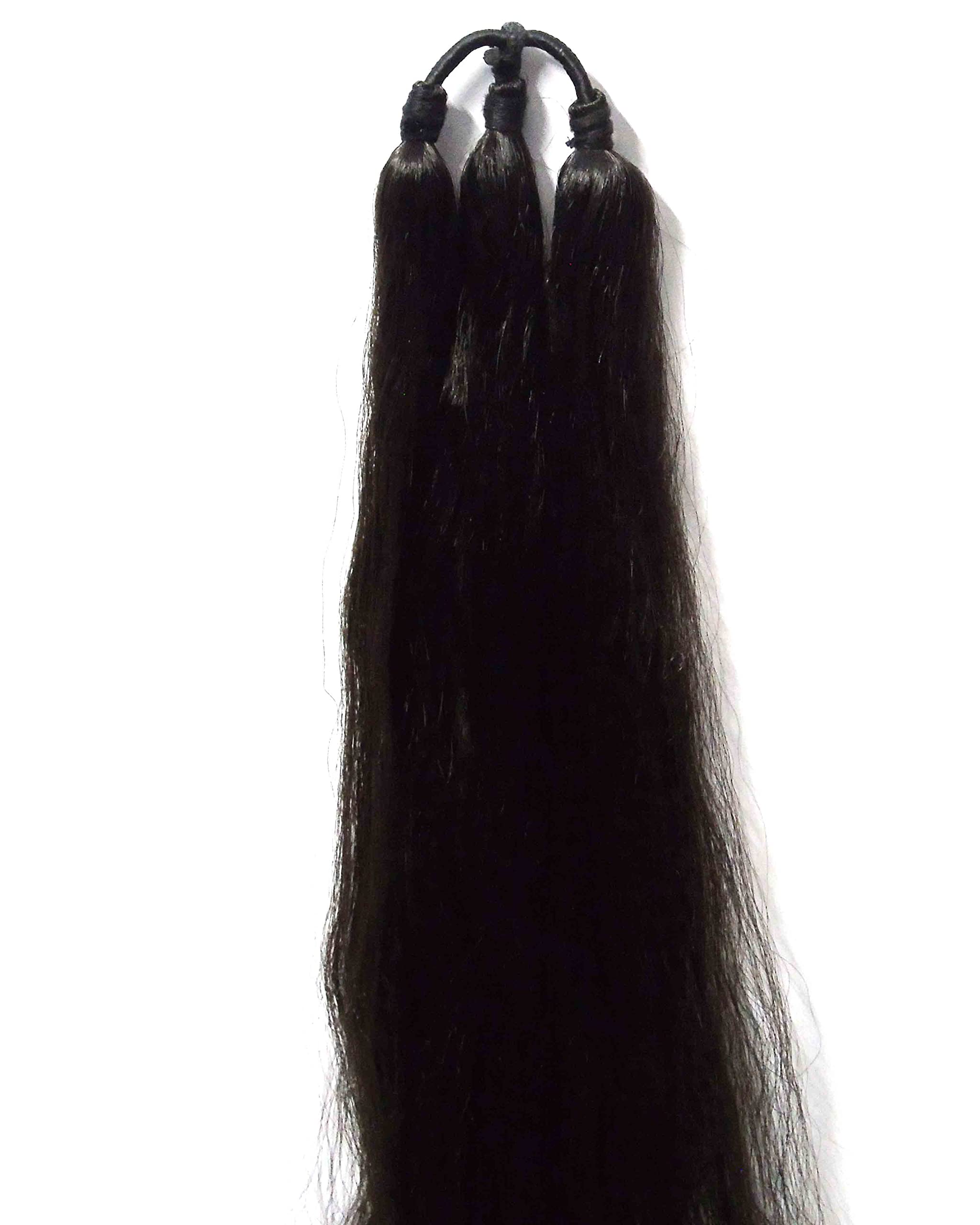 Strala Natural Brown Hair Extensions for Women & Girls - 2 Pack | Clip-In Hair Extensions for Braids, Choti & Styling | Perfect for Weddings, Parties & Daily Wear