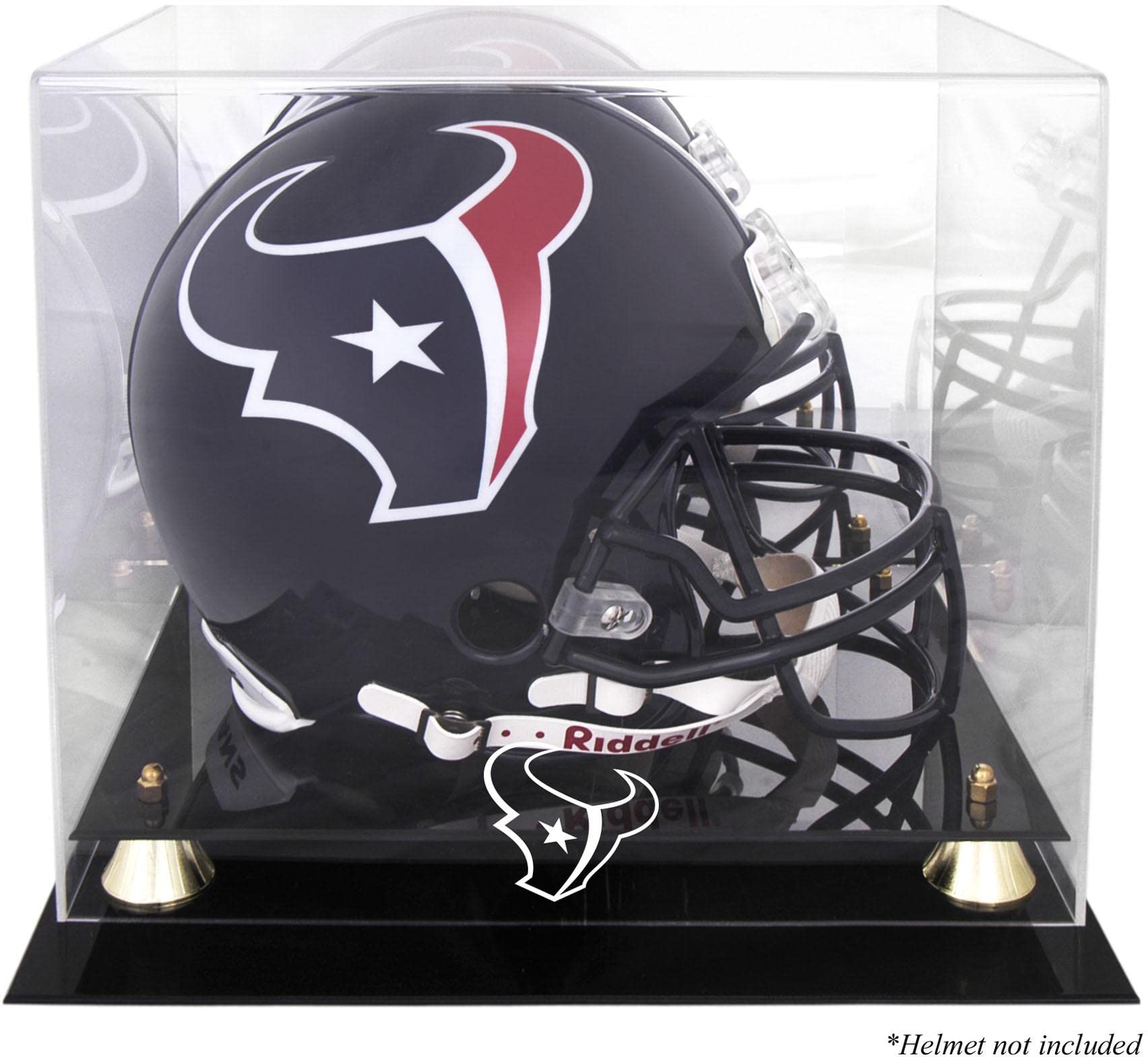 Houston Texans NFL Football Helmet Logo Display Case - Premium Protective Cover for Collectibles & Memorabilia - Perfect for Home, Office, or Man Cave Decor