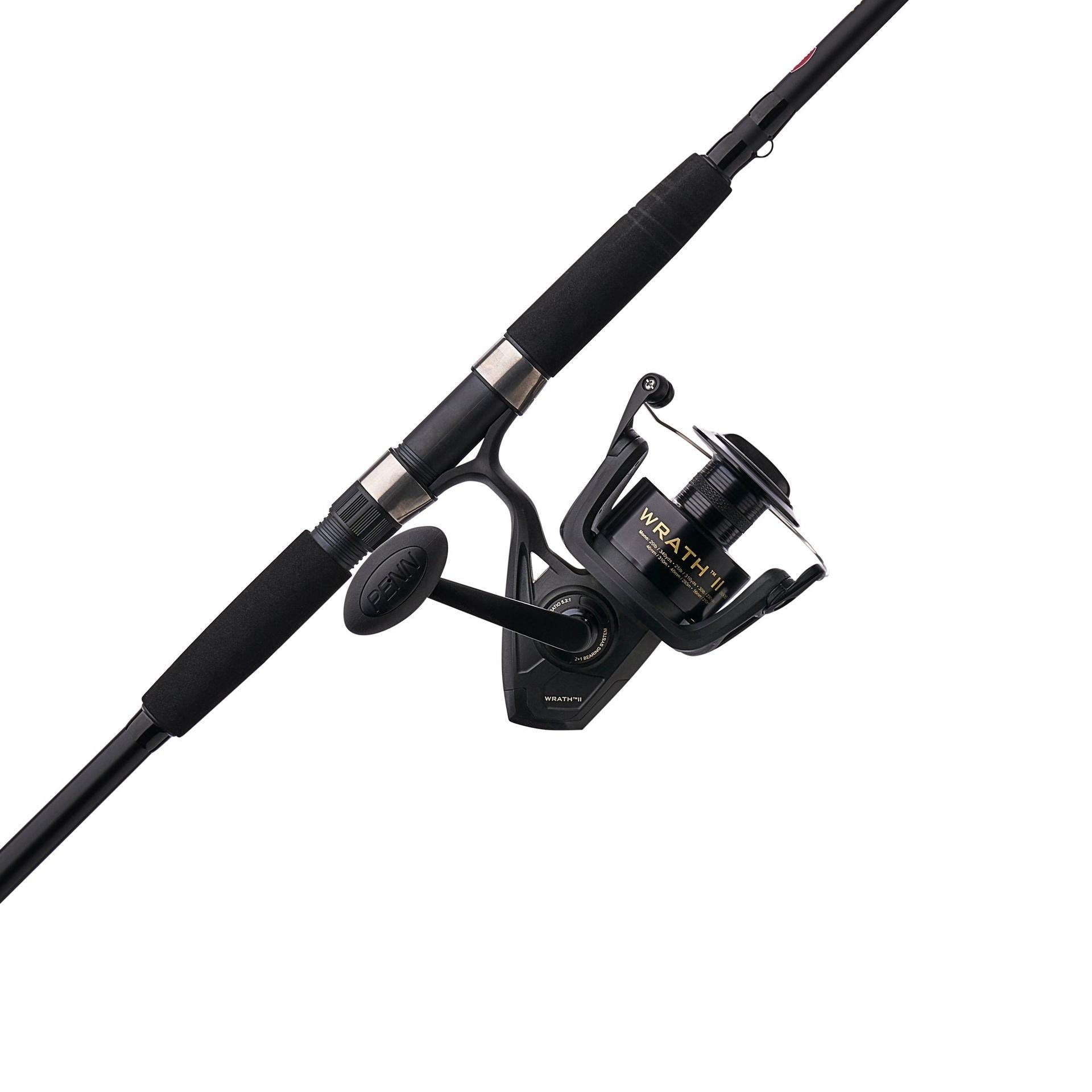 Wrath™ II Spinning Rod and Reel Combo - Premium Fishing Gear for Freshwater & Saltwater Anglers | Perfect for Bass, Trout, and Offshore Fishing Adventures
