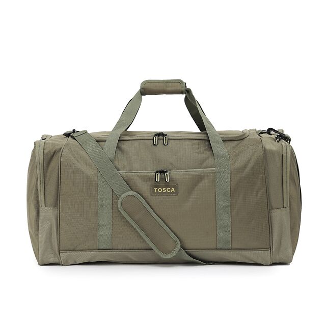 Tosca TCA798M B 70cm Sports Duffle Bag - Khaki/Sand - Large Gym Bag for Men & Women, Perfect for Travel, Workout, Sports & Weekend Getaways