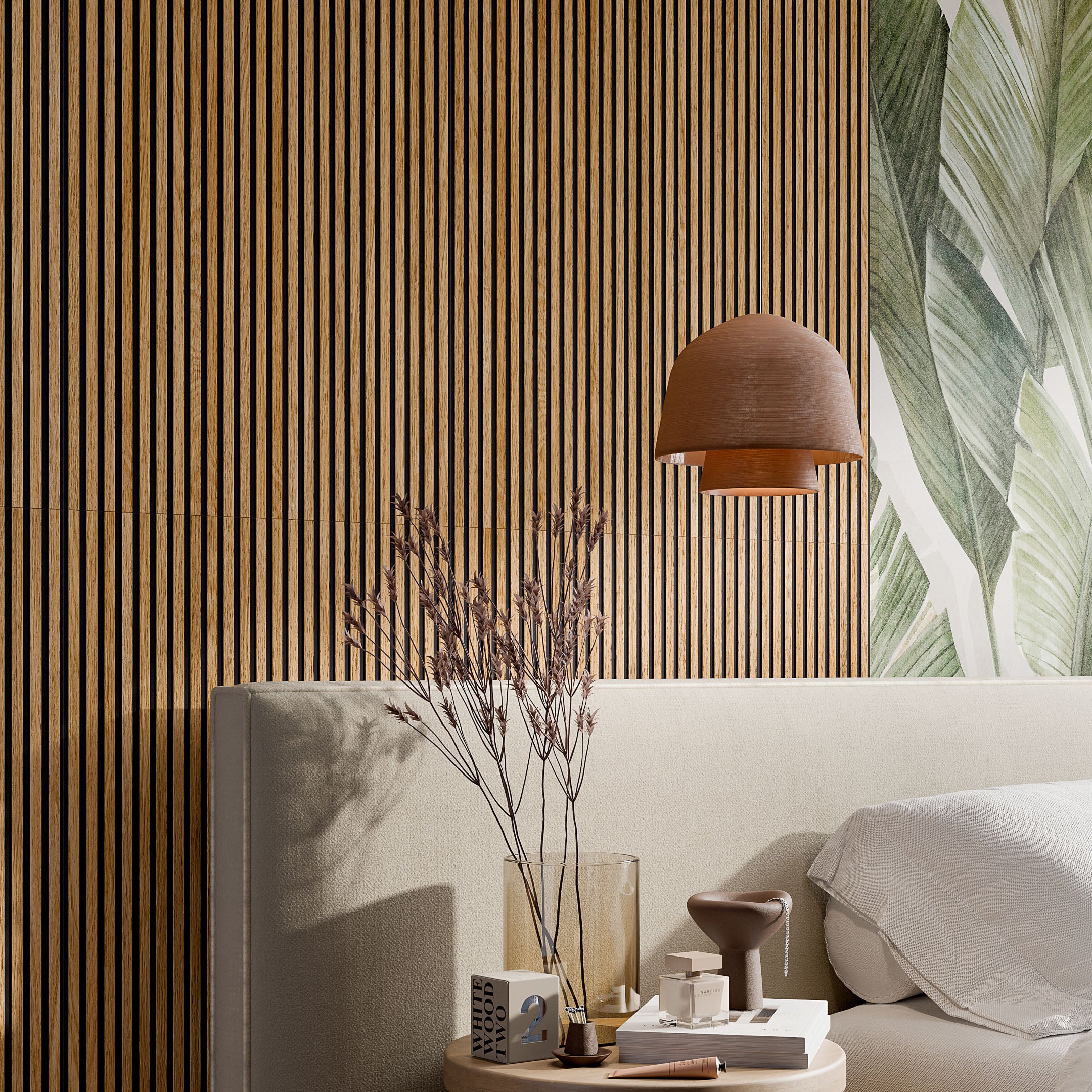 Canne Wood Slat Fluted Porcelain Tile - Rustic Wood-Look Flooring for Living Room, Kitchen & Bathroom