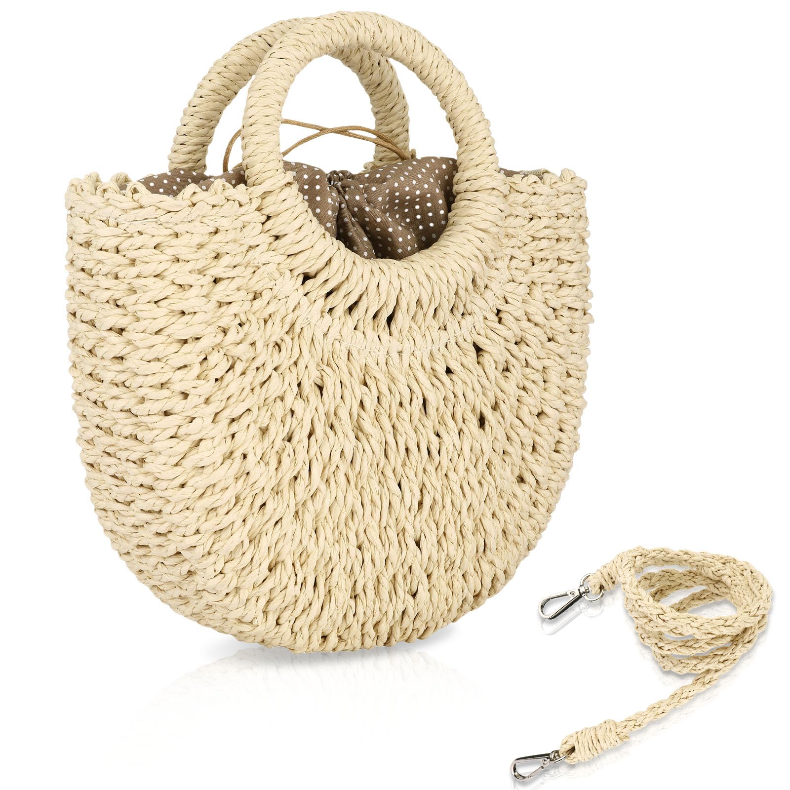 Straw Hobo Bag for Women - Crossbody Rattan Purse for Beach & Travel