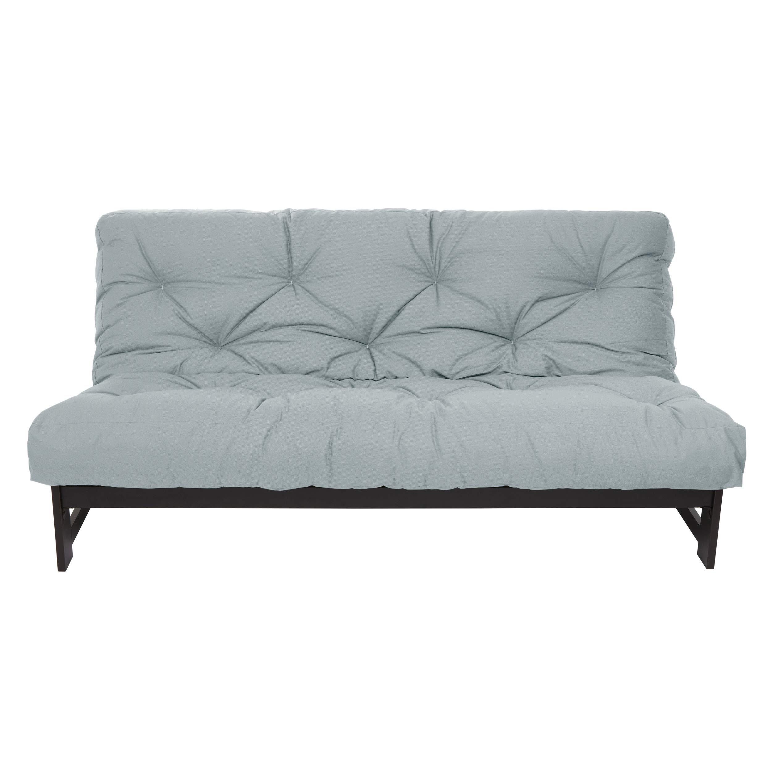 12 Inch Queen Size Standard Futon Mattress - Basic Silver | Comfortable & Durable for Kids Room, Guest Bed, Dorm | Multiple Color Options | Frame Not Included | Perfect for Small Spaces & Sleepovers