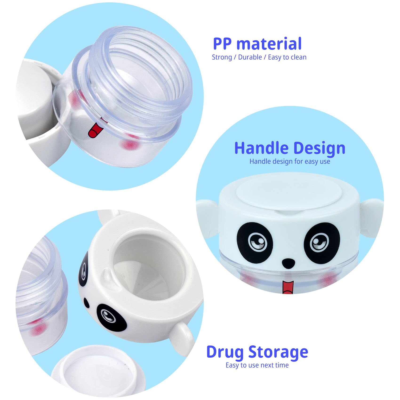 2 Pack Pill Crusher and Grinder - Professional Medicine Pulverizer for Vitamins, Tablets & Pills - Easy to Use for Elderly, Kids & Pets - Perfect for Home, Travel & Nursing Care (Pink)