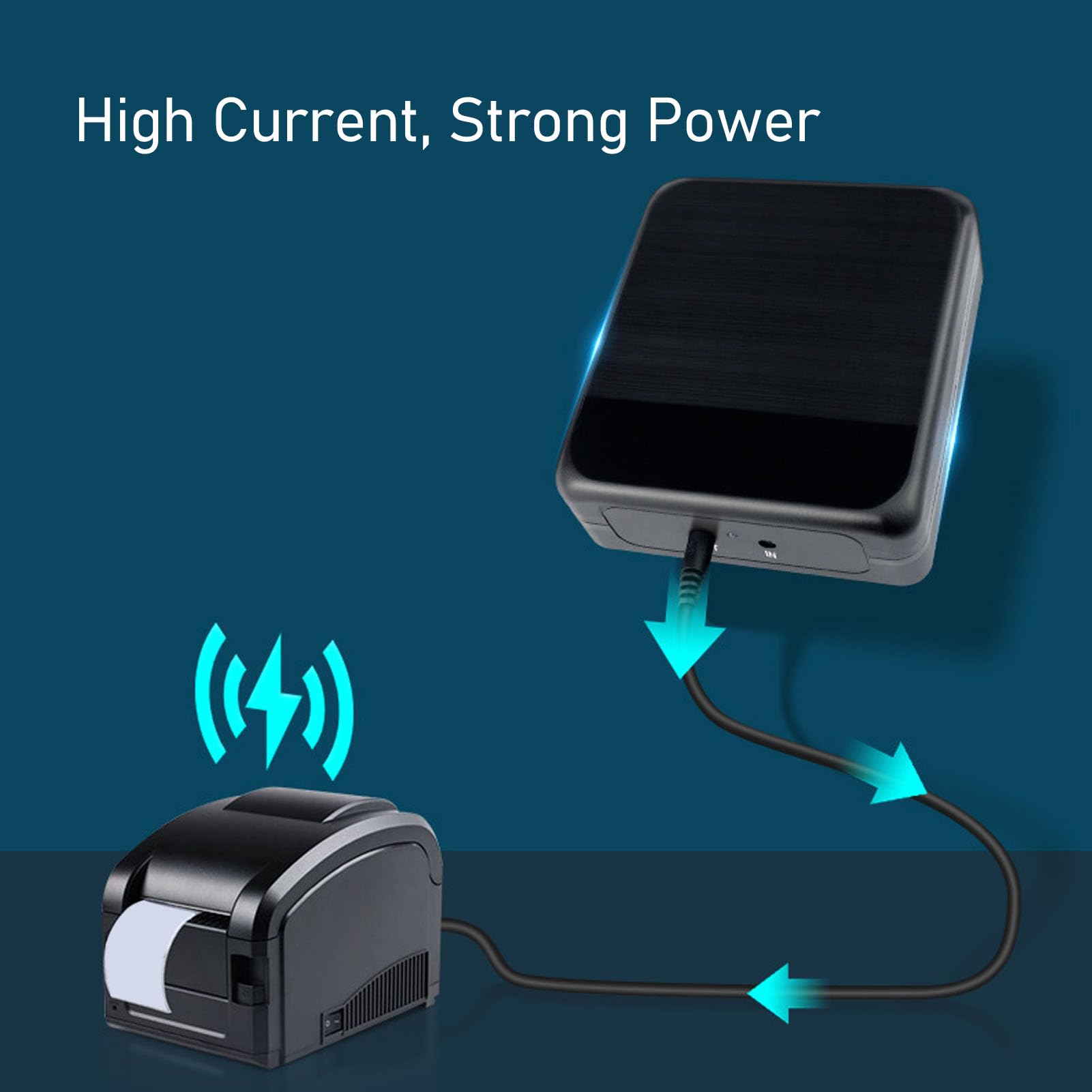19V Mini UPS Backup Battery Power Supply - Stable Current Protection for Routers & Security Cameras | ABS PC Material | Ideal for Home & Office Network Equipment