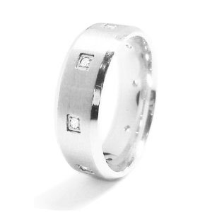 His and Her Wedding Ring Set - 4 Piece Stainless Steel Cubic Zirconia Bridal Set for Engagement & Wedding - Perfect for Proposals, Anniversaries, and Couple Jewelry Gifts