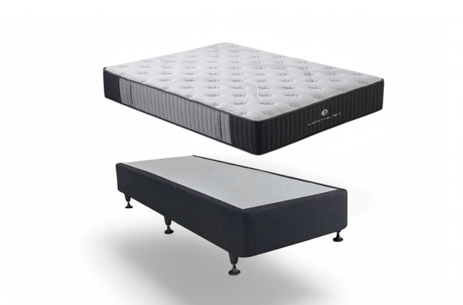 Care Plus X Firm Mattress & Base - Single Size Orthopedic Support Bed Set for Back Pain Relief | Perfect for Guest Rooms, Dormitories & Small Apartments