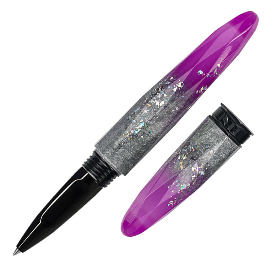 Benu Briolette Rollerball Pen - Luminous Mauve Refillable Ink Pen for Smooth Writing | Perfect for Office, School & Gift Giving